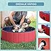 PawHutBañera para Perros Gatos Plegable Piscina para Mascotas Natación Baño Φ100x30cm Color...