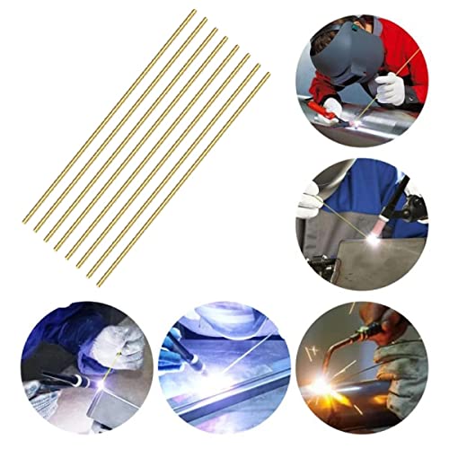 Pgcoko PG-ROD-21 8 Pcs 3Mm / 0.12 Inch Brass Rod Brass Round Stock Lathe Bar Stock Kit Brass Rod Stock Solid Brass Rod thumb #4