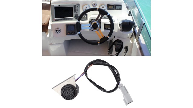 Klaxon D'avertissement Bateau ABS Acier Inoxydable - Longueur Câble 400mm, Installation Plug & Play