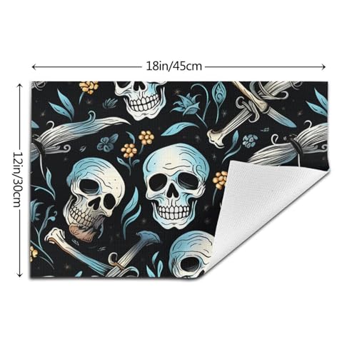 Set de table rectangulaire PVC tissé antidérapant résistant chaleur pirate - 6
