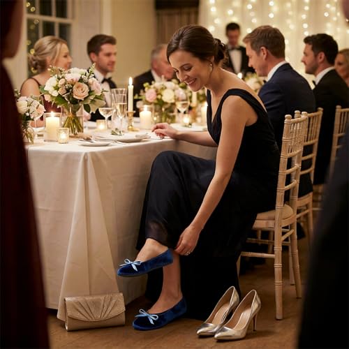 Image of Women's Foldable Ballet Flats - Portable Flat Shoes for Travel and Wedding that Fit in Your Purse