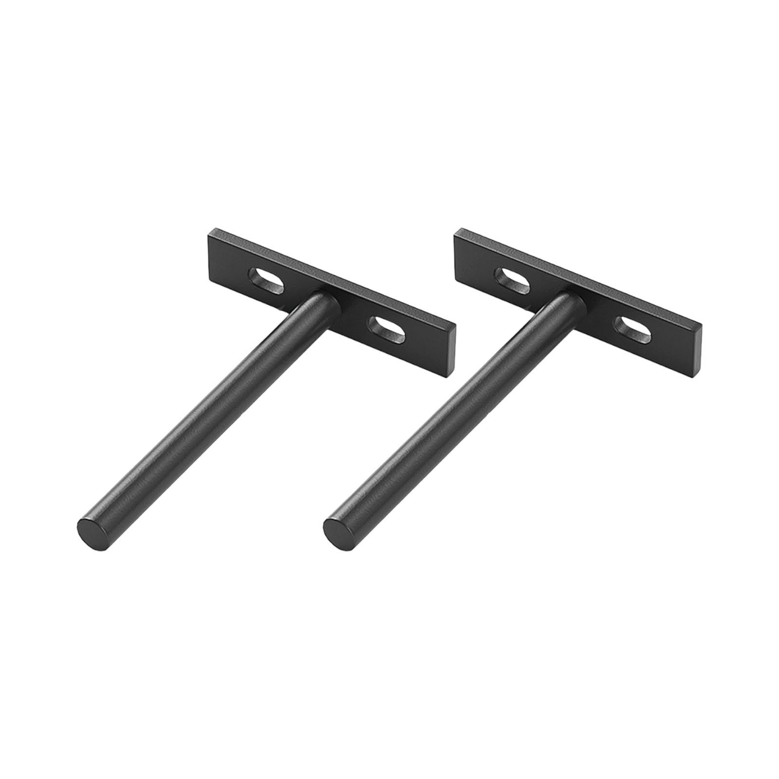 Newft 5 Inch Black 2Pcs Heavy Duty Floating Shelf Brackets Replacement Rustproof Wall Shelf Furniture Replacement Hardware Heavy Duty Floating Brackets
