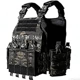 YAKEDA Quick Release Outdoor Vest for Adult (Black CP)