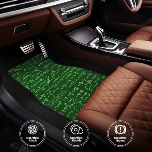 Alfombrillas de neopreno con ecuaciones para coche juego de 4 piezas antideslizantes 5