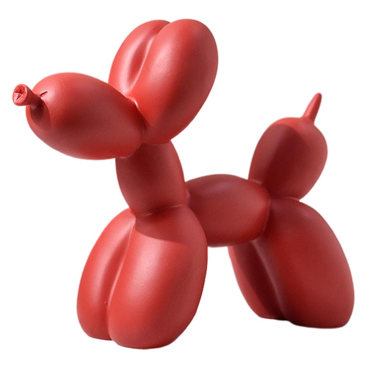 Creative Balloon Dog - Colorful Dog Statue, Resin Animal Sculptures, Bright Color Abstract Home Decor for Home, Office(Red)