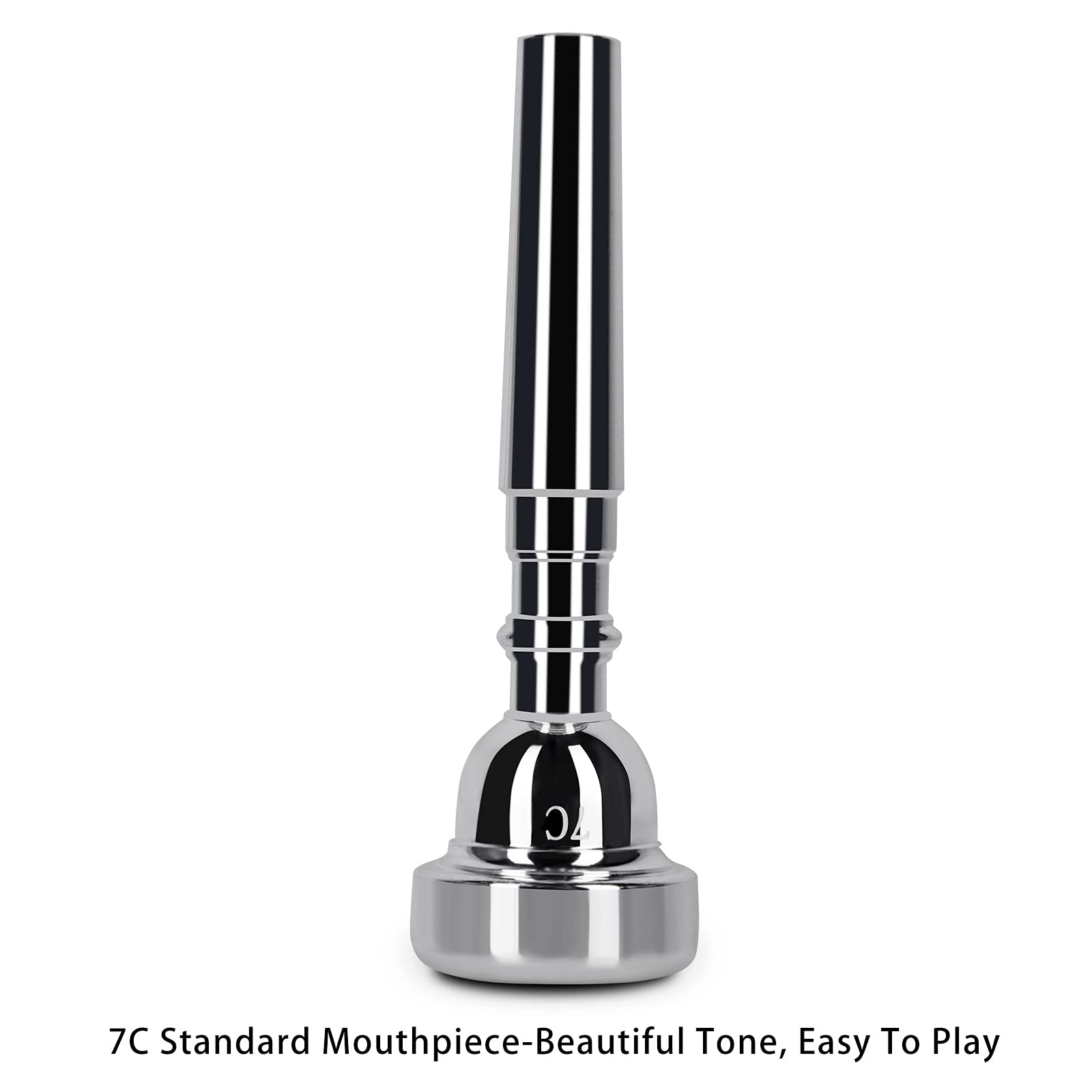 EASTROCK Tromba Bb Standard, strumento in ottone con custodia rigida, guanti 7C, bocchino, kit di pulizia per studente (Nero)