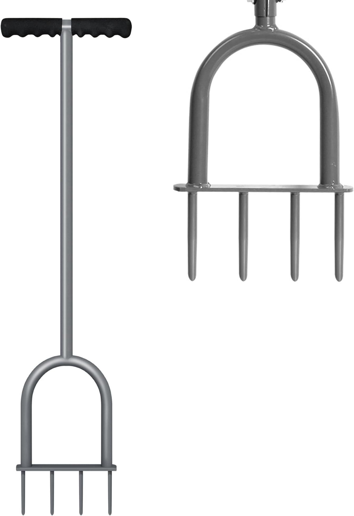 Walensee Lawn Spike Aerator, T-Handle, Manual Dethatching and Soil Aerating T...