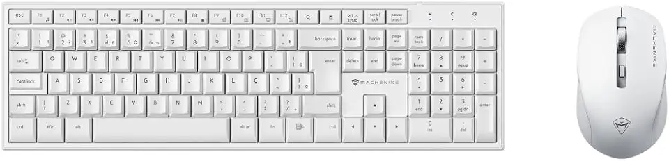 Kit Office Machenike Teclado K120, Mouse M610, Branco