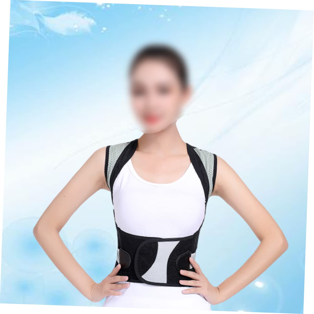 Back Posture Corrector Women Men Humpback Correction Belt Breathable Sitting Posture Belt Lumbar Support Brace