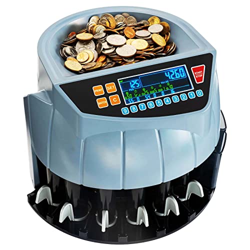 Image of MUNBYN Coin Counter Machine, Coin Sorter Machine, Compatible with Printer