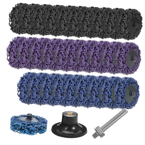 VILLCASE 1Set Strip Discs for Angle Grinder Grinding Wheels with Holder for Efficient Paint and Surface Removal Durable Construction