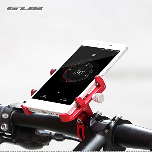 Image of GUB Bicycle & Motorcycle Phone Mount - Aluminum Bike Phone Holder with 360Rotation Adjustable Handlebar Phone Holder Compatible with iPhone Xs XR 8 Plus,Compatible with Samsung S9 /S8 (Plus 6 Gray)