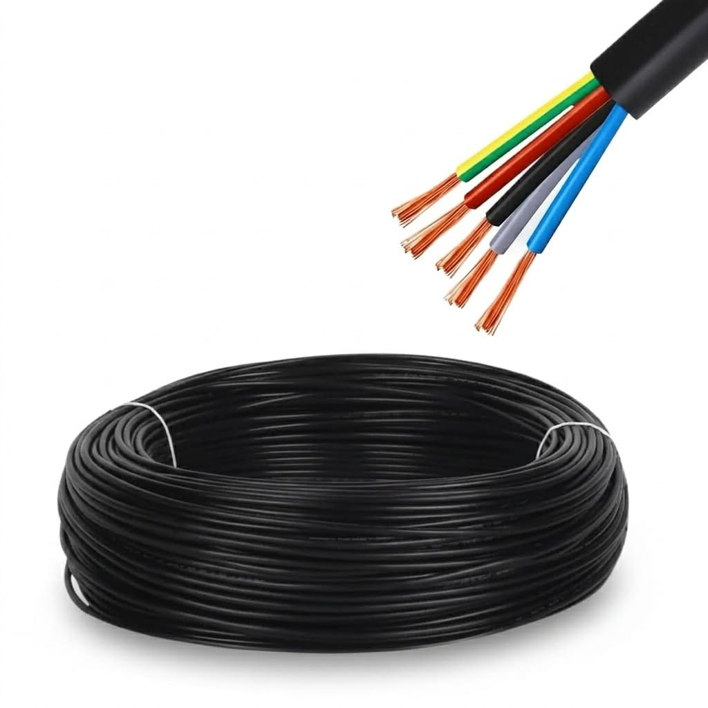 DRUMSTONE ( 2026 Brings 5 Years WARRANTY ) 16/20 Electric Wire 5 Core Copper Cable Heavy Duty Flexible PVC Insulated Wire for Home Office Outdoor Industrial Appliances Electrical Fitting 10feet-picture-10