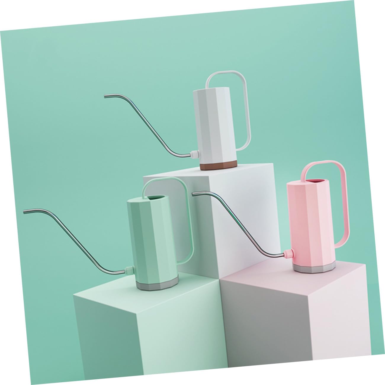 BESPORTBLE 2pezzi Annaffiatoio s Shape Plastica Con Beccuccio Lungo Strumento Da Giardinaggio Portatile Per Piante Verde