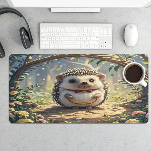 Lovely Hedgehog Desk Pad Large Office Desk Mat Rubber 30x60 cm miniatura 5