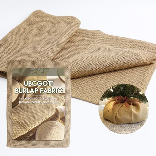 UBCGOTT Rollo de arpillera para jardinería, tela de arpillera natural multiusos (40 pulgadas x 5 pies)