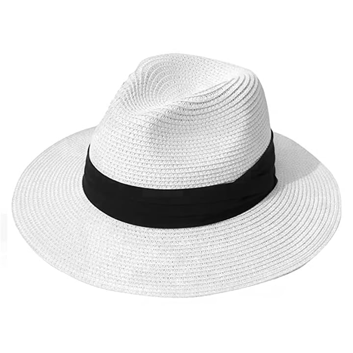 Vintage Paper Panama Jazz Beach Hats for Men & Women-image-36
