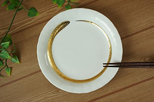 Amazon｜金彩・銀彩大文字 16.5cm ゆらぎ50丸皿 食洗機対応 レンジ不可