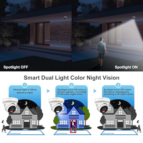 Anpviz 5MP PoE IP Active Deterrence Camera, Wired Security Camera Outdoor - image 4