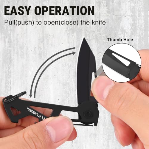 Image of FLISSA Mini Pocket Folding Knife with Bottle Opener