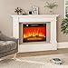 DWVO 23 Inches Electric Fireplace Insert, Recessed Fireplace Heater with Remote Control, Adjustable Temperature, 6H Timer, Adjustable Flame Brightness, 120V 1400W, Firewood