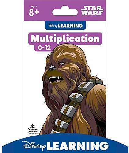Disney Learning Star Wars Multiplication Flash Cards, Multiplication Facts and Problems With Numbers 0-12, Double-Sided Flash Cards With Illustrations, Math Readiness Practice, For Kids Ages 8+