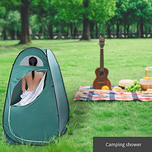 VINGLI Tienda Pop Up Instantánea para Ducha Portátil Exterior Privacidad para Baño y Vestidor (Verde) miniatura 5