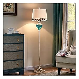 Indoor Vloerlamp voor woonkamer, staande leeslampje met stof lampenkap, moderne design hoge poollamp voor kantoor…