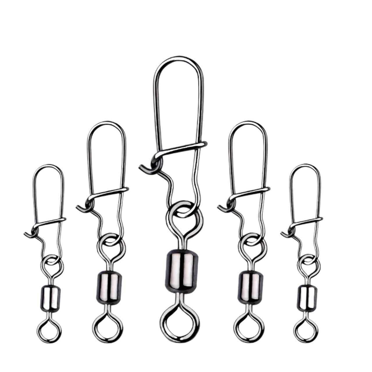 Wirbel Angeln 50/100PCS Angeln Stecker Pin Lager Roll Wirbel Edelstahl Snap Angelhaken Köder Tackle