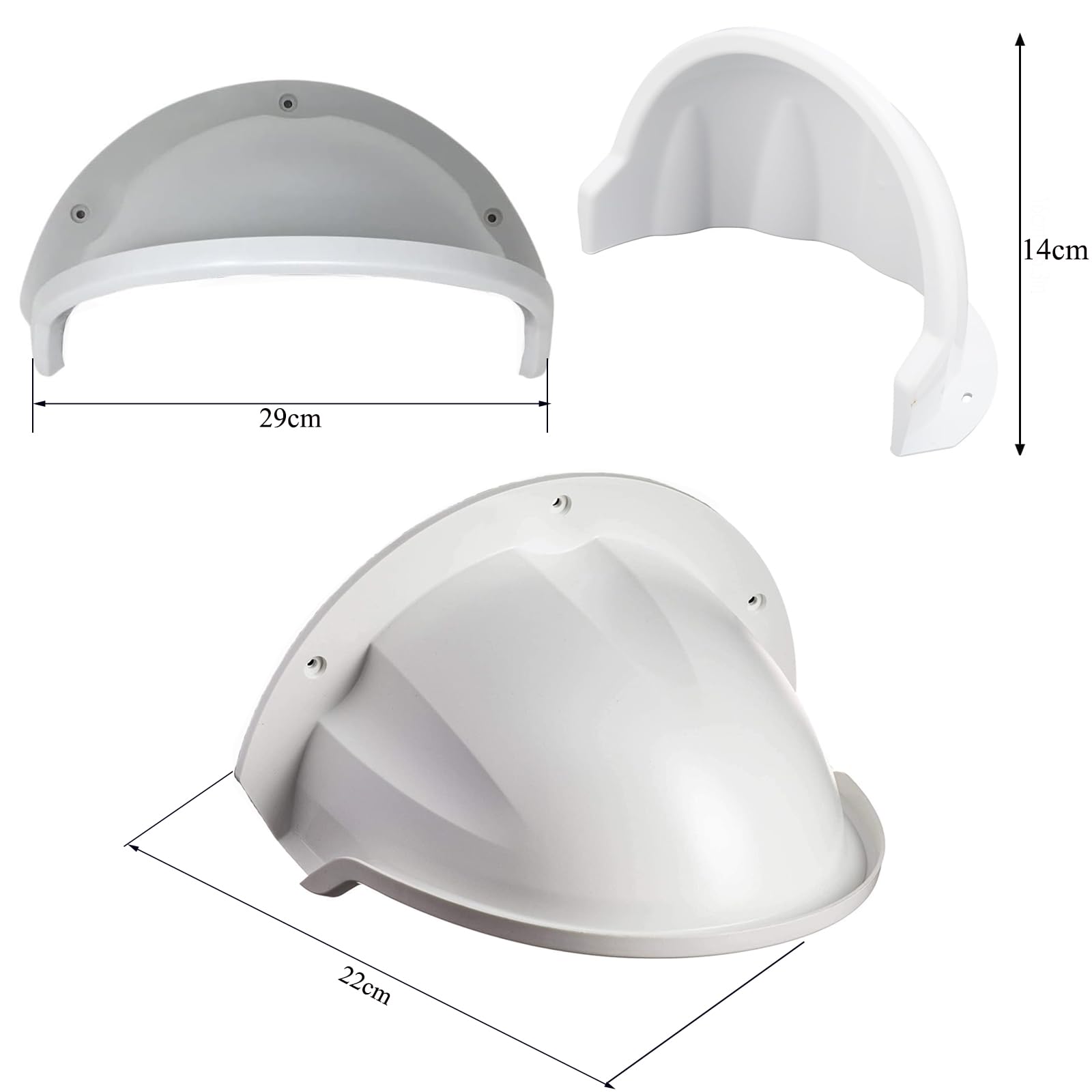 E-HORDE Lot de 2 Housses de Caméra de Surveillance CCTV, ABS Bouclier Protection, Solaire et Pluie pour Caméras Bullet Dome