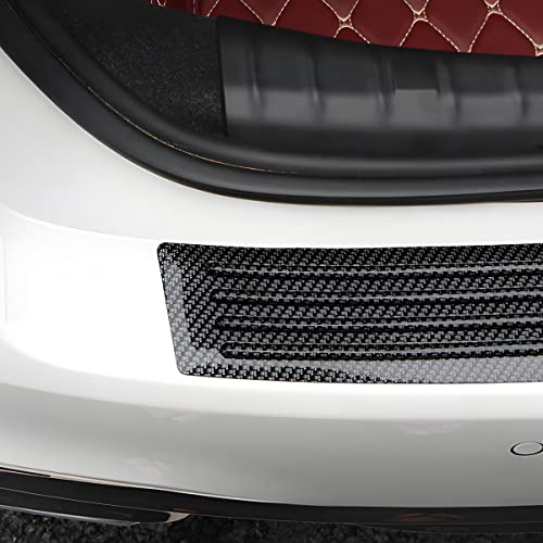 Moioee Car Rear Bumper Protector Guard, Carbon Fiber Anti-Scratch Trunk Door Sill Protection Strip, Self-Adhesive Vehicle Rear Bumper Door Entry Trim Cover, Universal For Pickup Suv Trunk (40.94") #TOP3