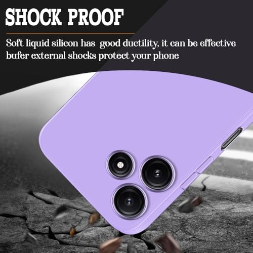 Image of Back Cover for Mi Redmi 12 5G / Poco M6 Plus 5G | Full Camera Protection | Premium Liquid Silicon Case | Flexible Bumper Case for Mi Redmi 12 5G / Poco M6 Plus 5G / M6 Pro 5G (Purple)