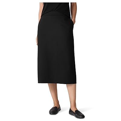 Eileen Fisher Washable Flex Ponte Calf Length Skirt Women