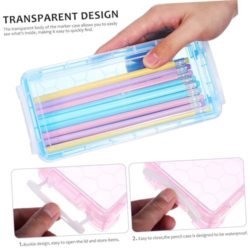 Boîte de rangement compacte plastique pour stopper le désordre des crayons