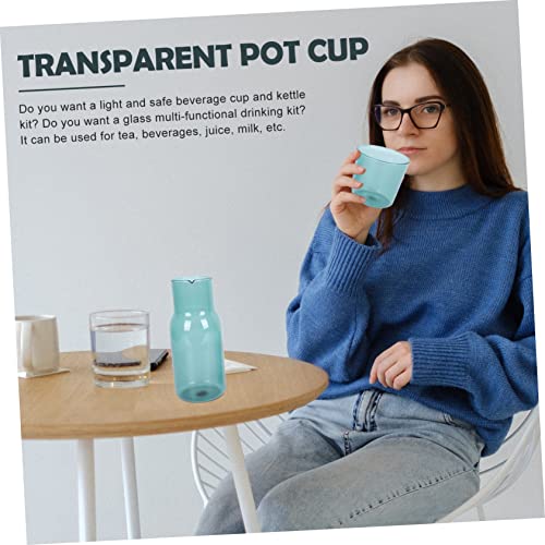 Set vaso y tetera de vidrio resistente al calor miniatura 3