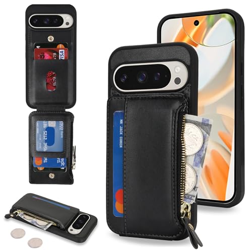 Image of Cavor for Google Pixel 9 Pro XL Case Wallet with Card Holder, Black