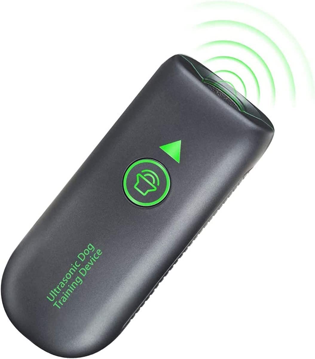 Dispositivo antiladridos, Dispositivo antiladridos ultrasónico for Perros, Entrenador de Perros Recargable y Control Efectivo de ladridos