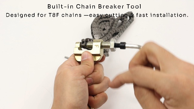 Image of Podoy T8F Drive Chain 134 Links with Chain Breaker & Master Links, Heavy Duty Replacement Chain for 43cc 47cc 49cc 50cc Mini Dirt Bike, Pit Bike, Pocket Bike, Go Kart & ATV