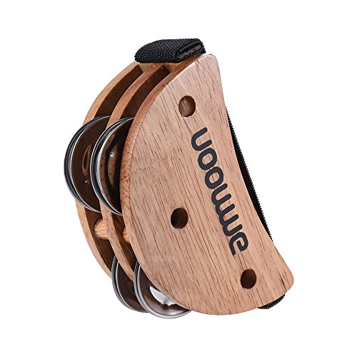 KKmoon Ammoon Elíptica Cajon Box Drum Companheiro Acessório Pé Jingle Tambourine para Mão Instrument
