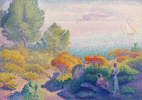 Affiche toile Deux femmes par Henri Edmond Cross, portrait décoratif mural 60x90cm
