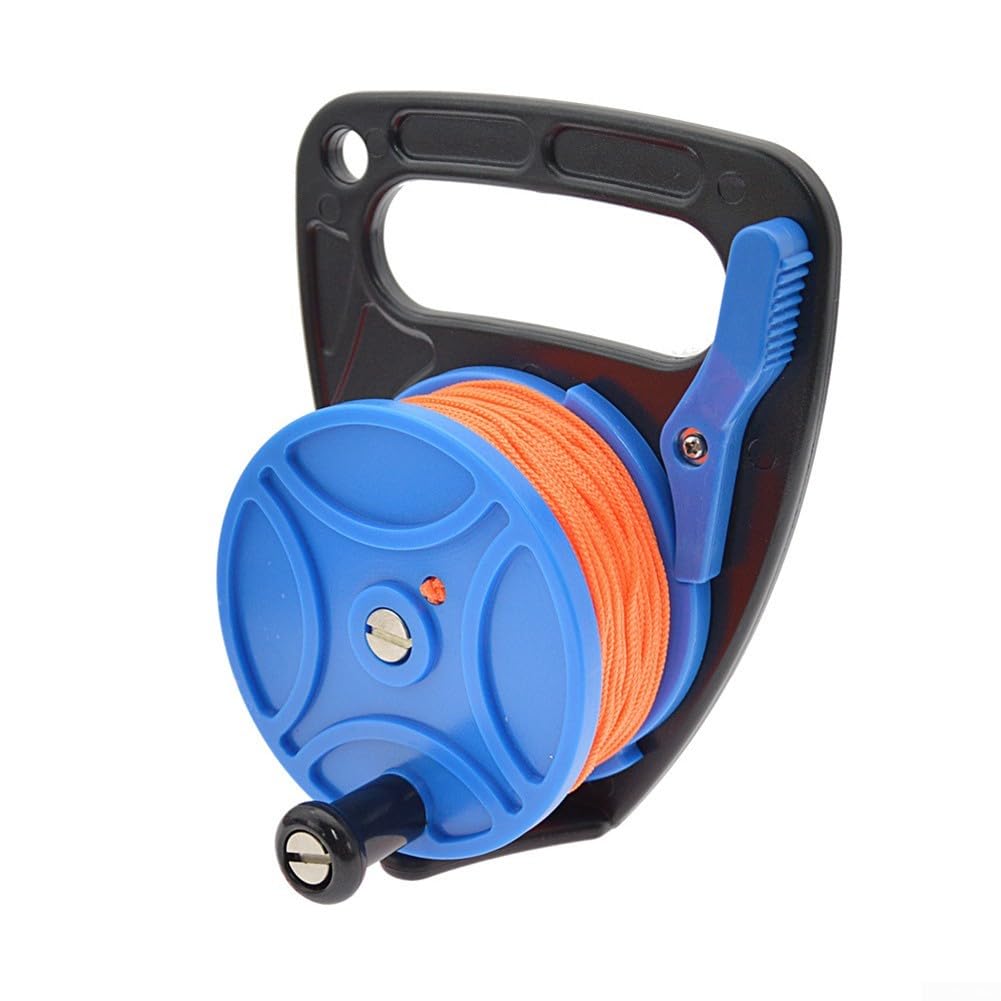 Scuba Diving Reel, Diving Reel - 83m Multicolor, Hook, Handle, Thumb Brake, Drift Wreck(Blue 83m)