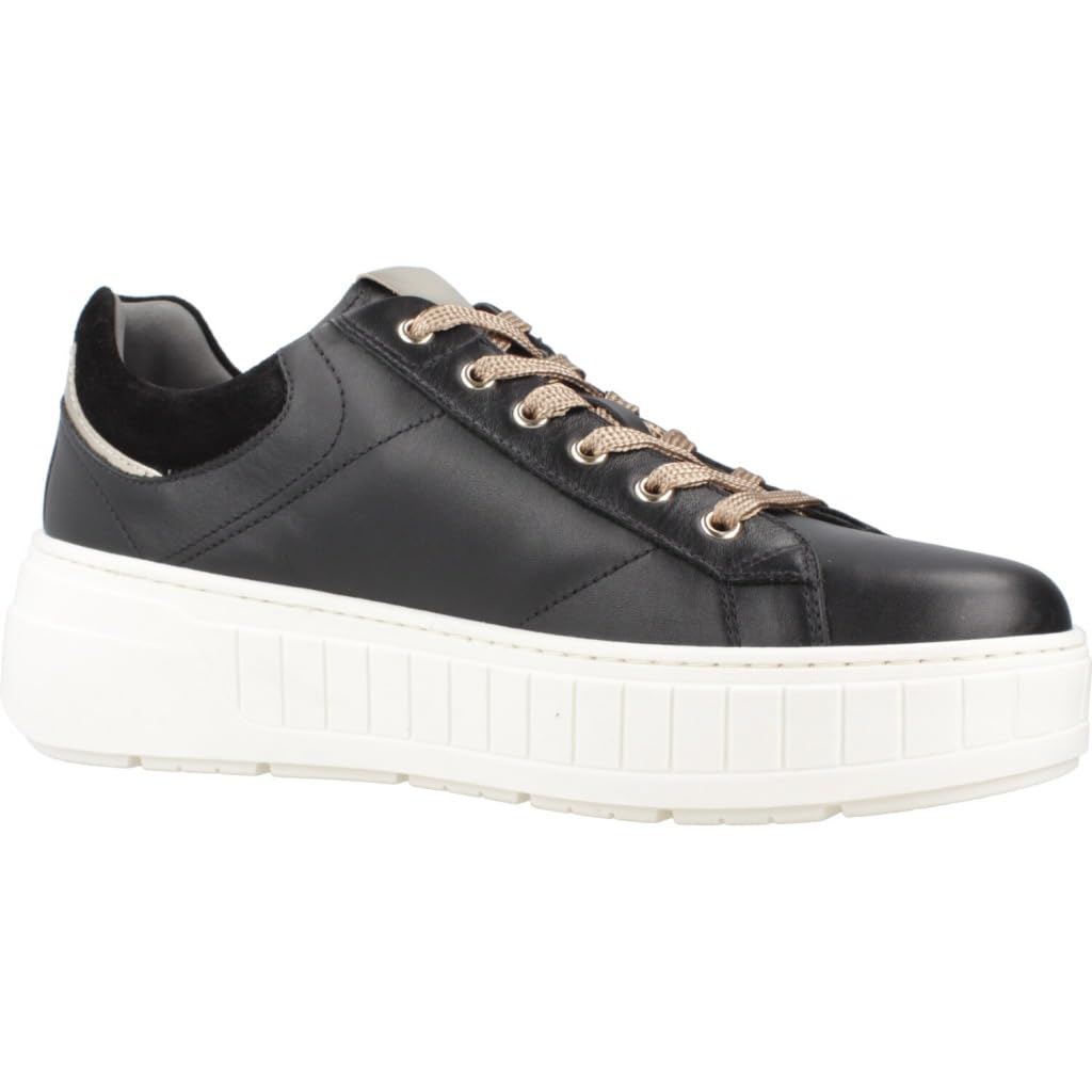 Nero Giardini I514200D Sneakers da Donna in Pelle Nera