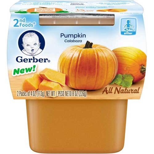 Gerber+2nd+Foods+Pumpkin+Baby+Food%2c+8+Ounce+--+8+per+case.