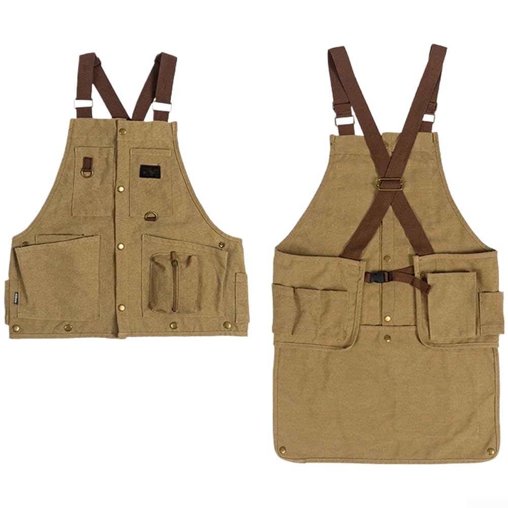 Gilet de camping à taille réglable en coton mélangé