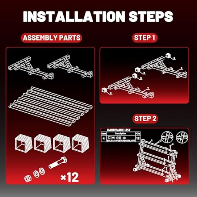 Papababe Dumbbell Rack for Home Gym, 3-Tier Weight Rack 1000lbs Capacity Dumbbell Storage Rack, Heavy Duty Weight Storage Organizer for Dumbbells and Kettlebells