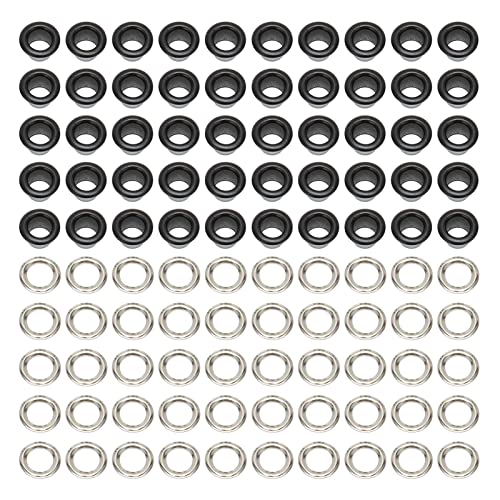 Grommet Kit Eyelet Set Copper Sturdy Metal 500 Sets Leather Grommets Handwork Crafts (Matte Black Color)