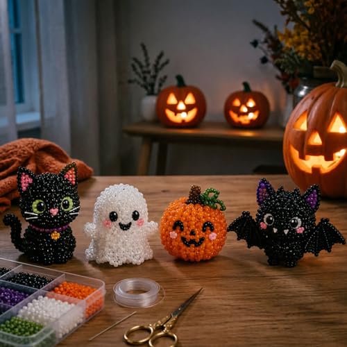 Juego de manualidades 3D con cuentas de animales DIY para joyas hechas a mano 5