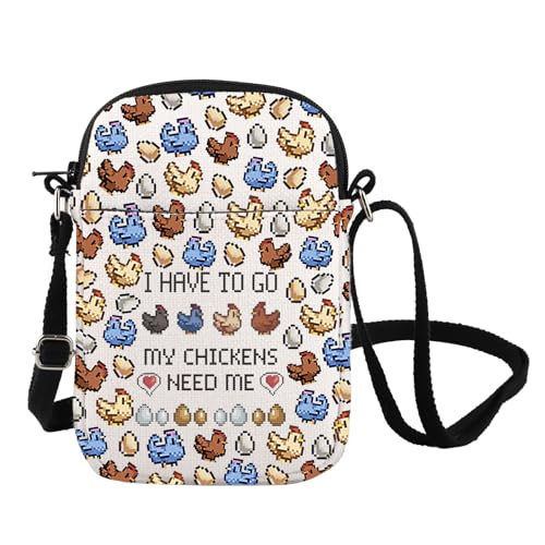 Valley Game Inspired Crossbody Bag Video Game Gifts Pixel Chicken Lover Gift Farming Country Adventure Gaming Gift