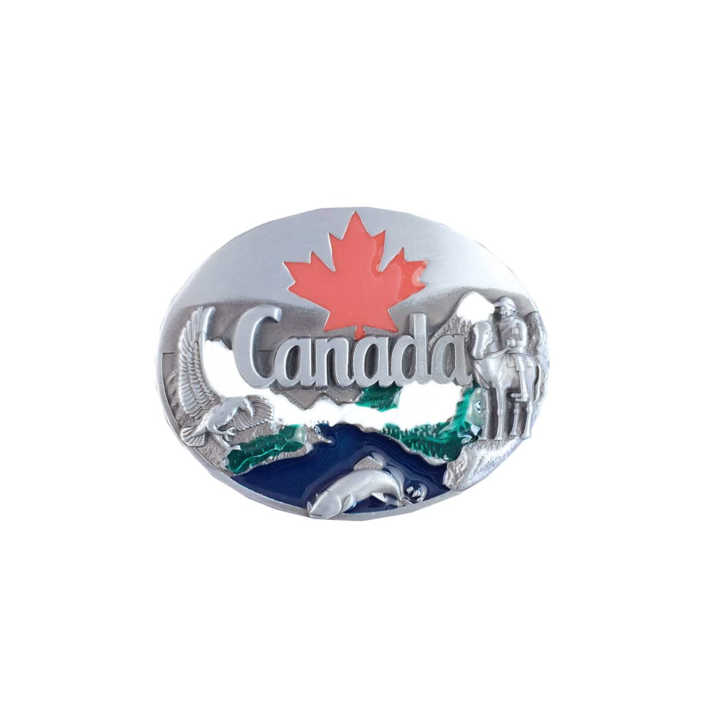 JEAN'S FRIENDVintage Style Canada Maple Leaf Western Oval Belt Buckle Boucle de Ceinture
