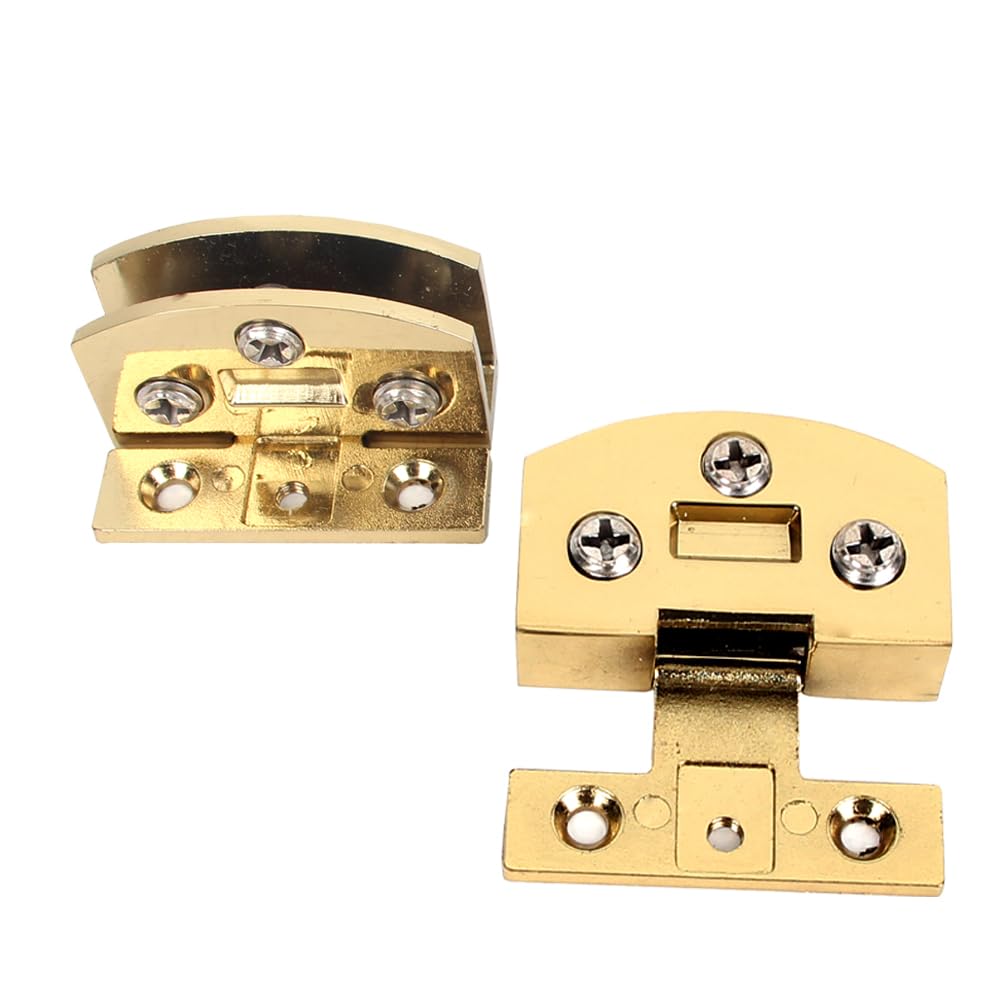 Glass Cabinet Hinge, Wine Cabinet Bookcase Door Hinge Display Cabinet Hinge Glass Clip 90 Degrees - Image 3
